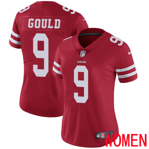 San Francisco 49ers Limited Red Women Robbie Gould Home NFL Jersey 9 Vapor Untouchable